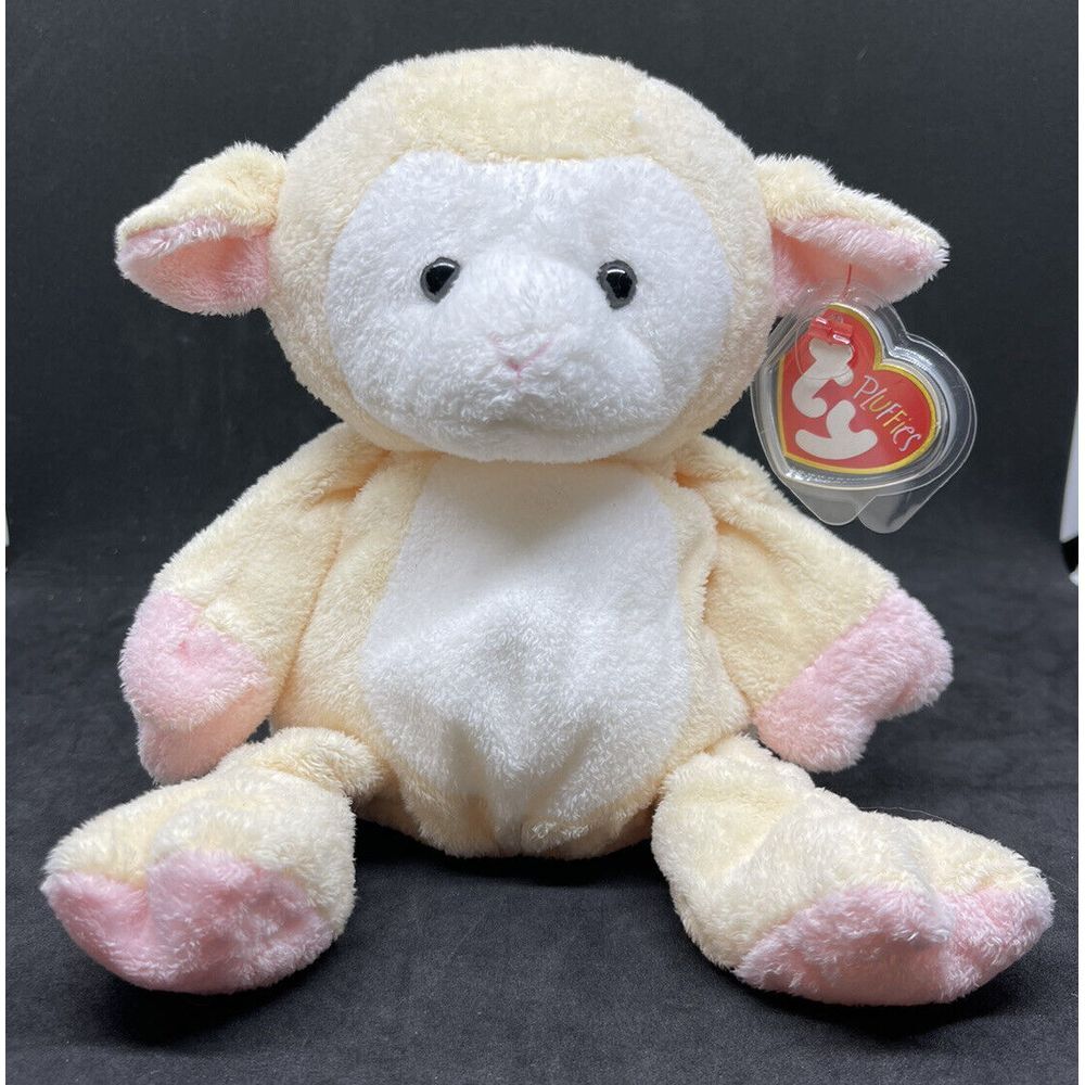 SHEARLY the LAMB - TY PLUFFIES‎ - MINT with MINT TAGS RETIRED
